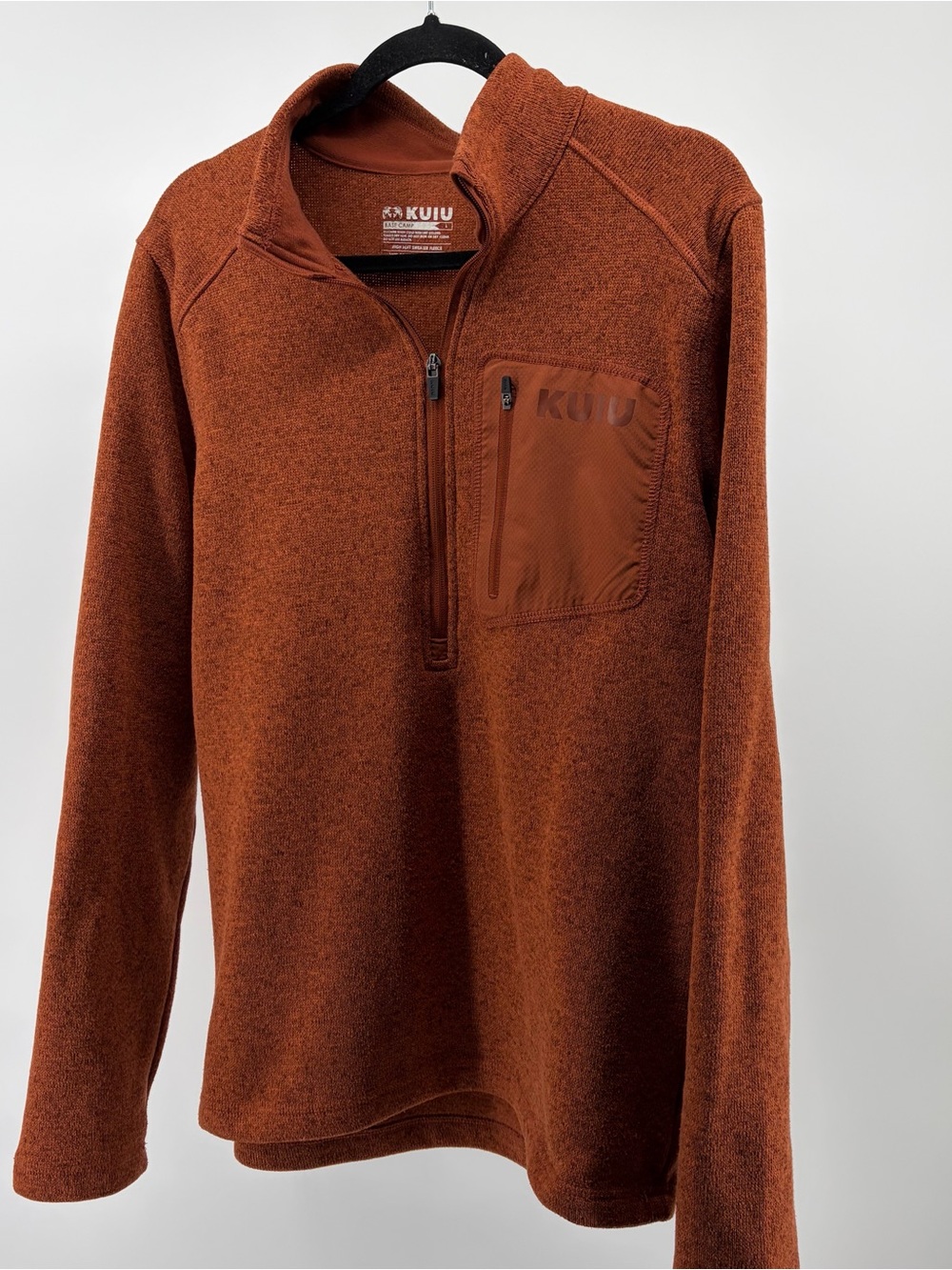 KUIU Rust Red Base Camp Jacket Sweater Fleece,Pullovers Mens Size Large